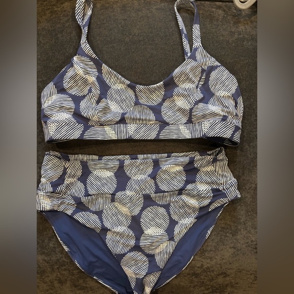 Knix Navy and White Bikini Set - Picture 1 of 4